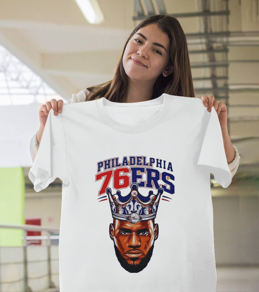 Philadelphia 76ers King Lebron 76 Crown T-Shirt