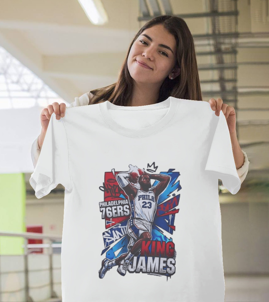 Philadelphia 76ers King James 23 Basketball Dynamic Dunk T-Shirt