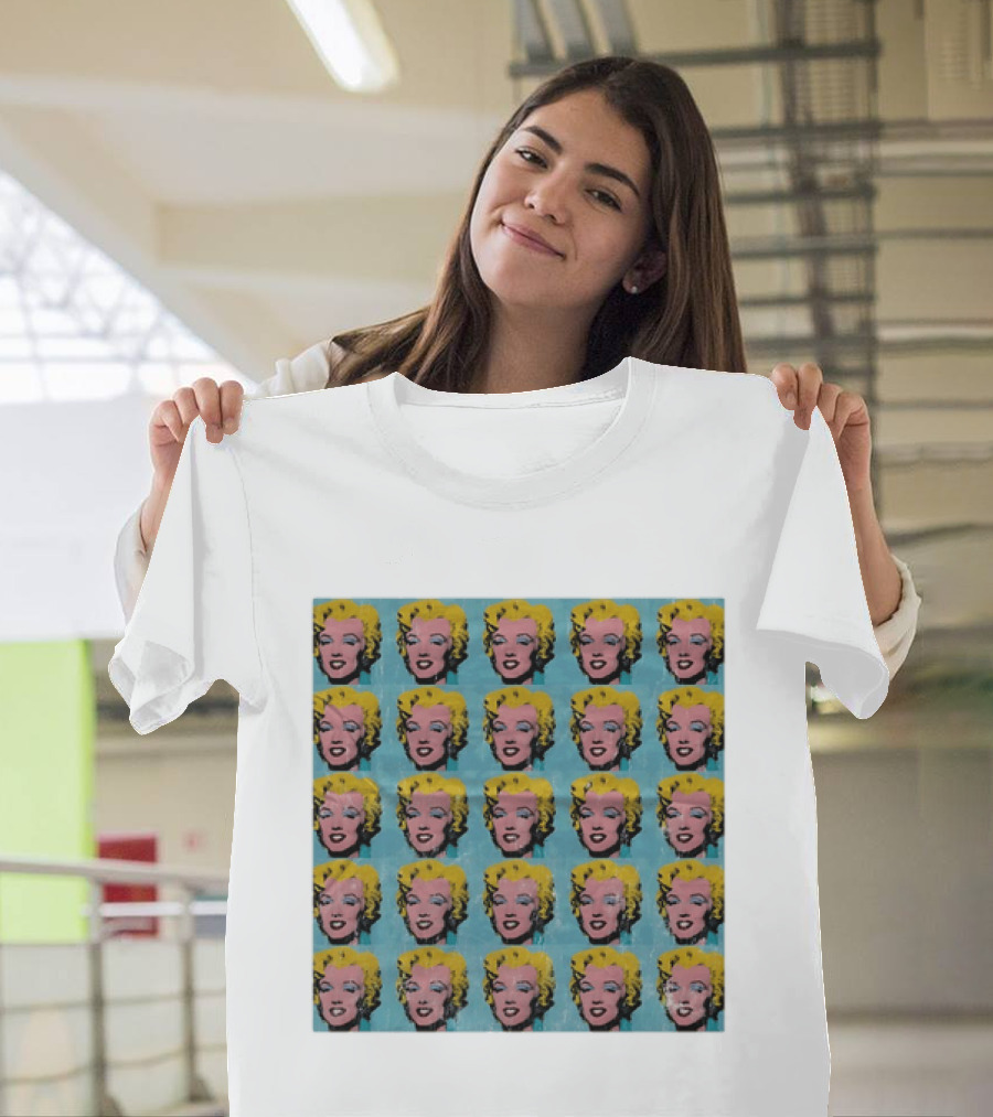Marilyn Monroe Andy Warhol Pop Art Iconic Repeated T-Shirt