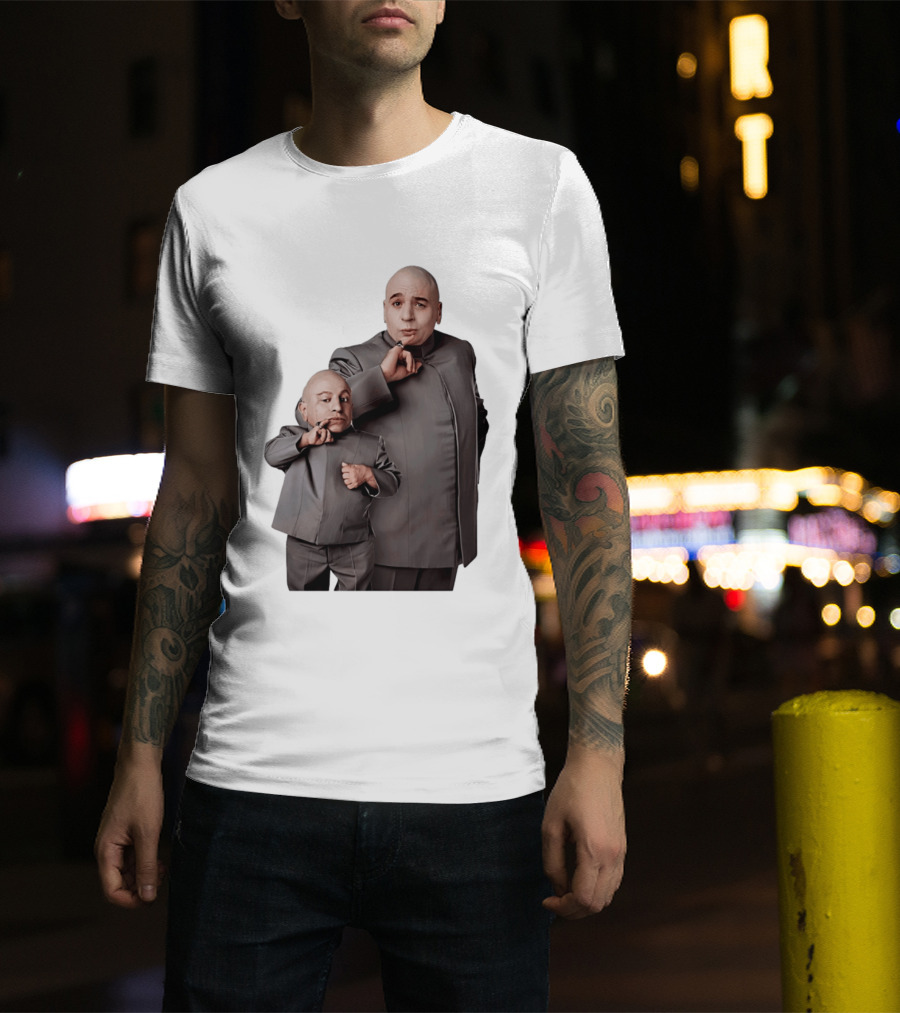 Dr Evil And Mini Me Iconic Duo Mike Myers Verne Troyer T-Shirt