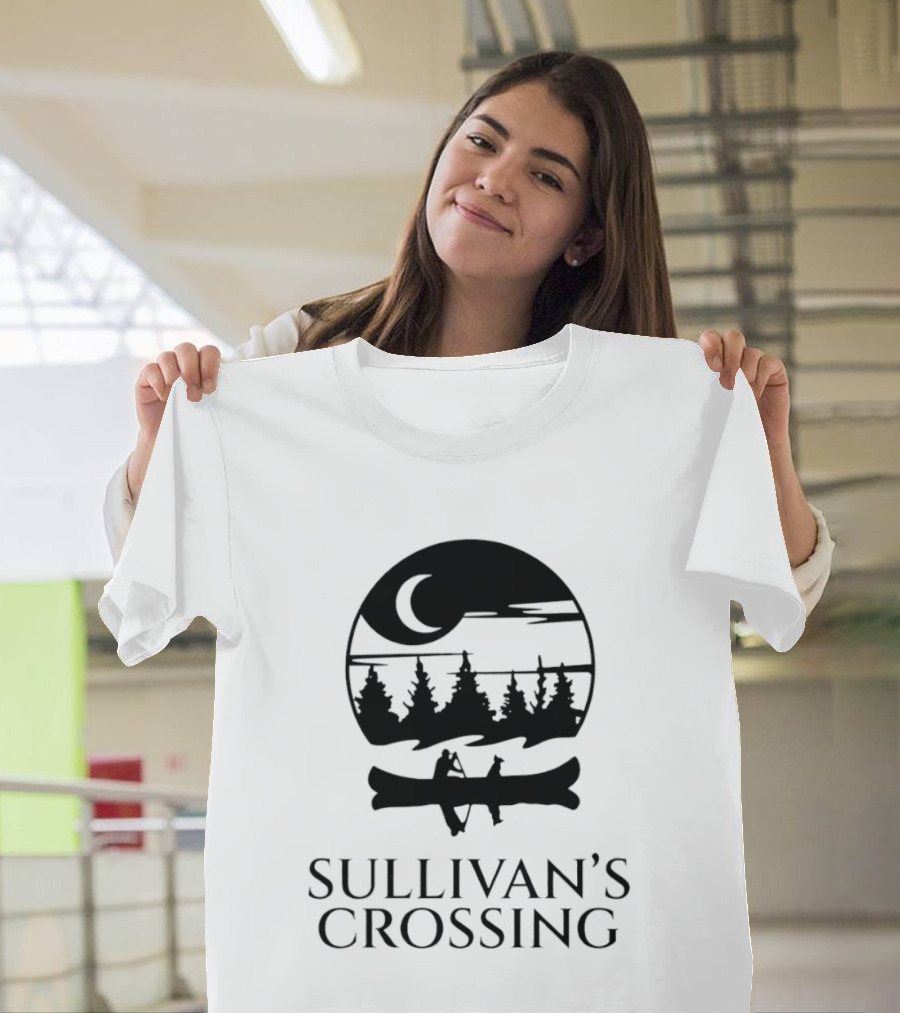 Sullivan's Crossing Canoe Moon Scene Nature Adventure T-Shirt