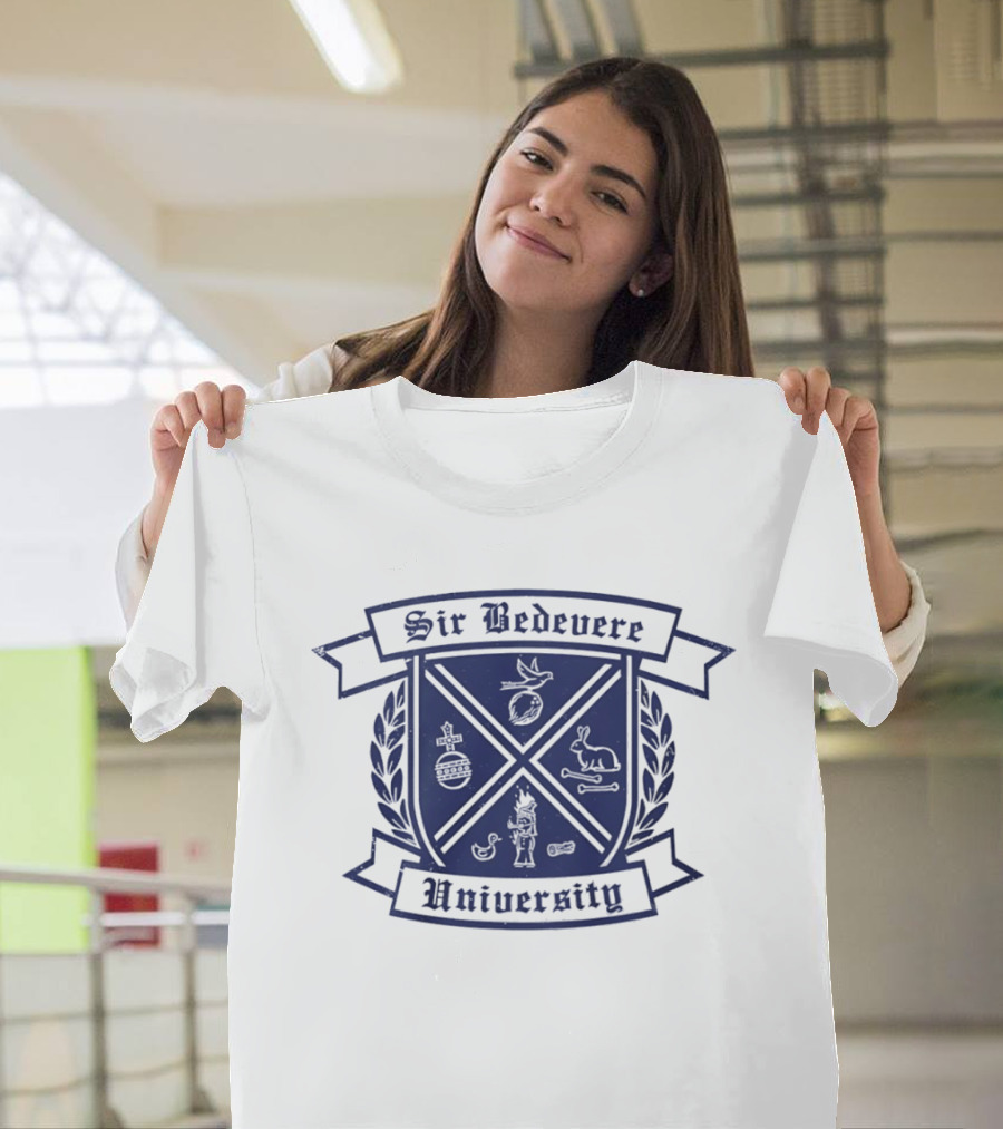 Sir Bedevere University Monty Python Crest Shield T-Shirt