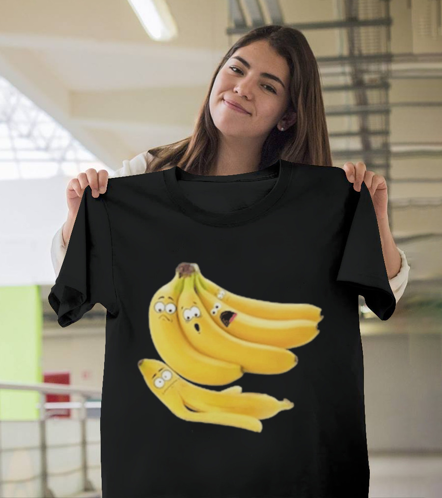 Funny Banana Massacre Organic Bunch Faces T-Shirt