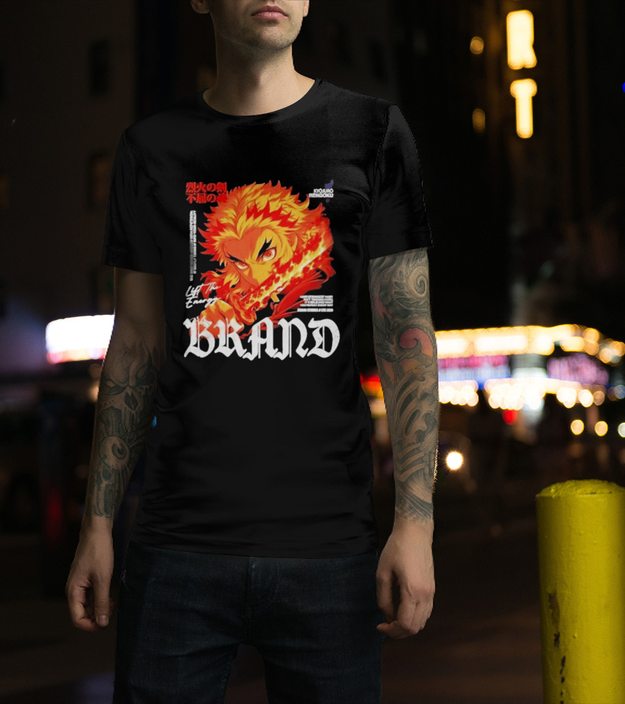 Kyojuro Rengoku Lift The Energy Flame Sword T-Shirt