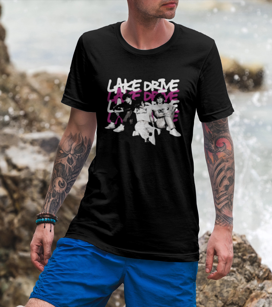 Lake Drive Vintage Vibe Retro Style Casual Crew T-Shirt