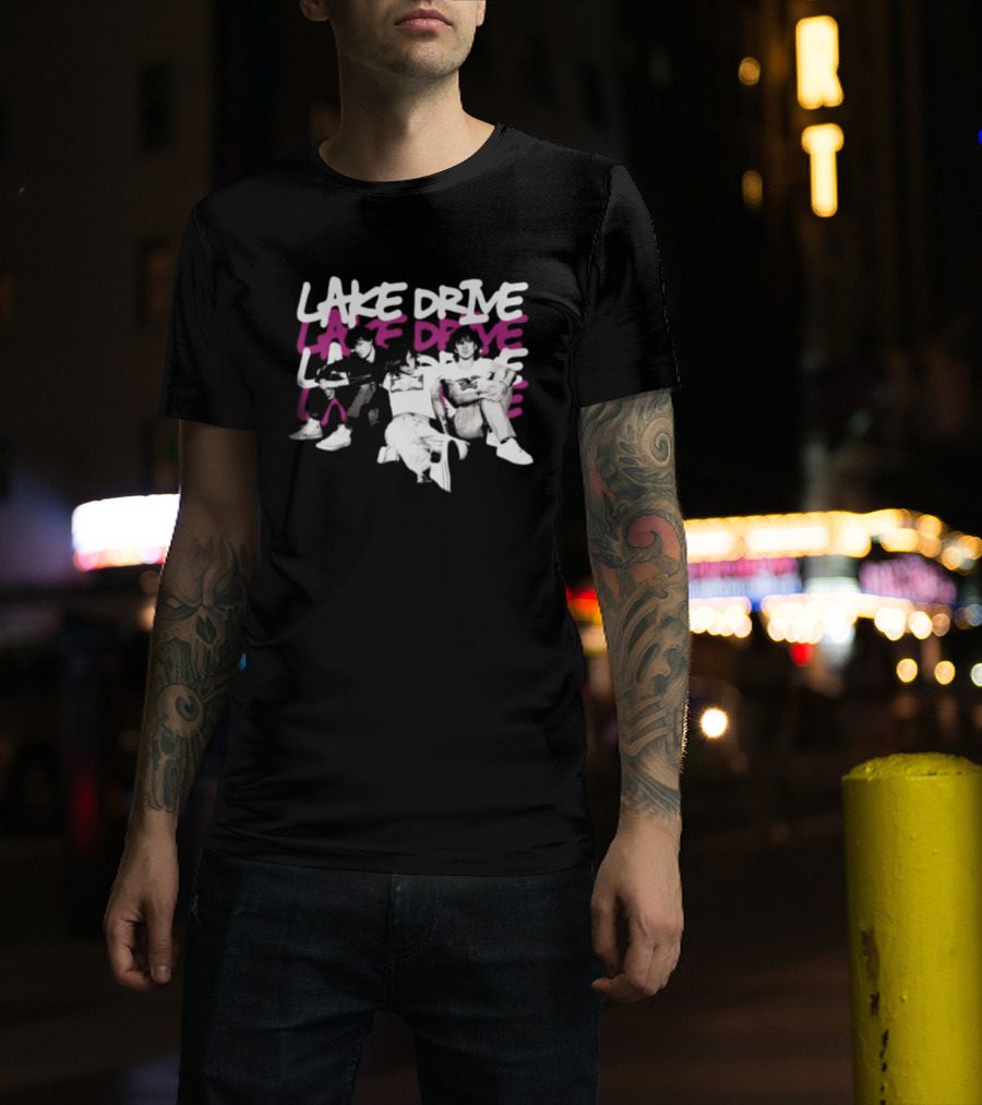 Lake Drive Vintage Vibe Retro Style Casual Crew T-Shirt