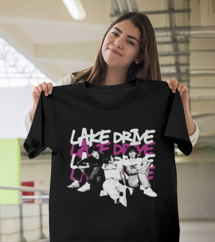 Lake Drive Vintage Vibe Retro Style Casual Crew T-Shirt