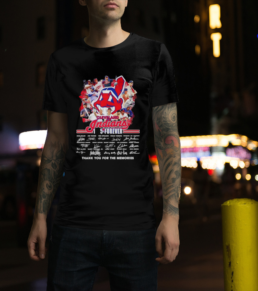 Cleveland Indians 1915 Forever Players Legends Thank You For The Memories T-Shirt
