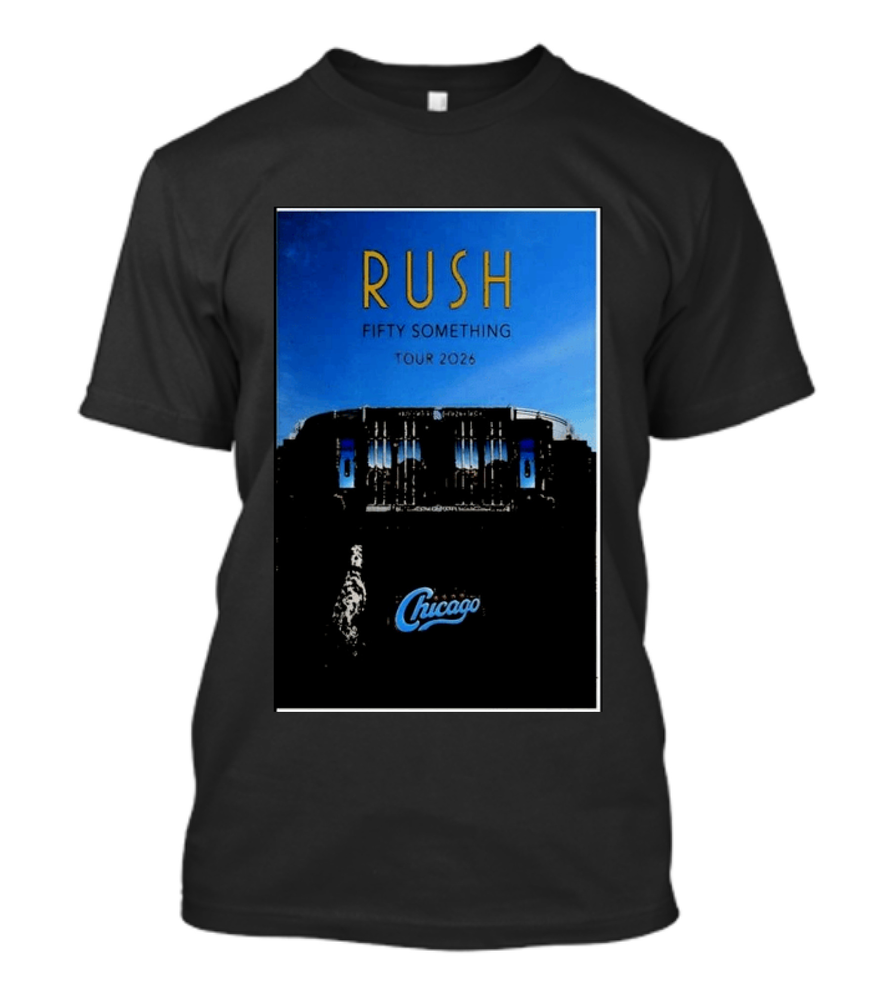 RUSH Fifty Something Tour 2026 Chicago Stadium T-Shirt