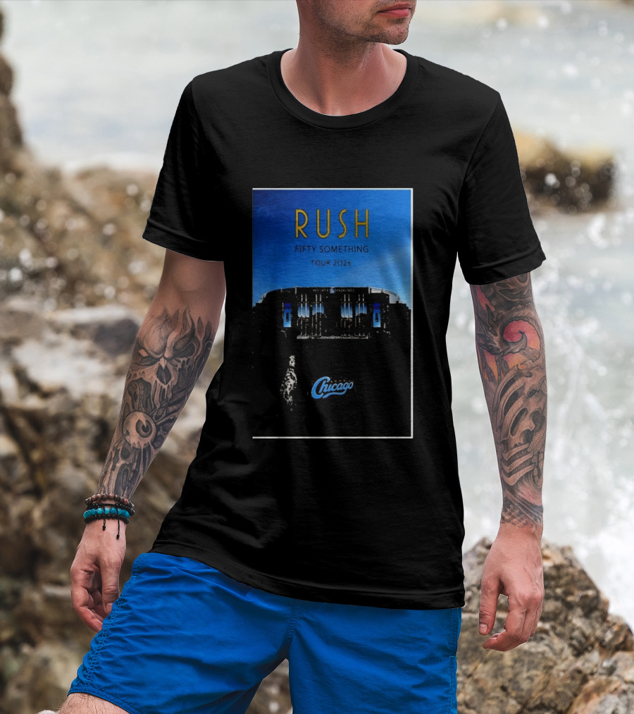 RUSH Fifty Something Tour 2026 Chicago Stadium T-Shirt