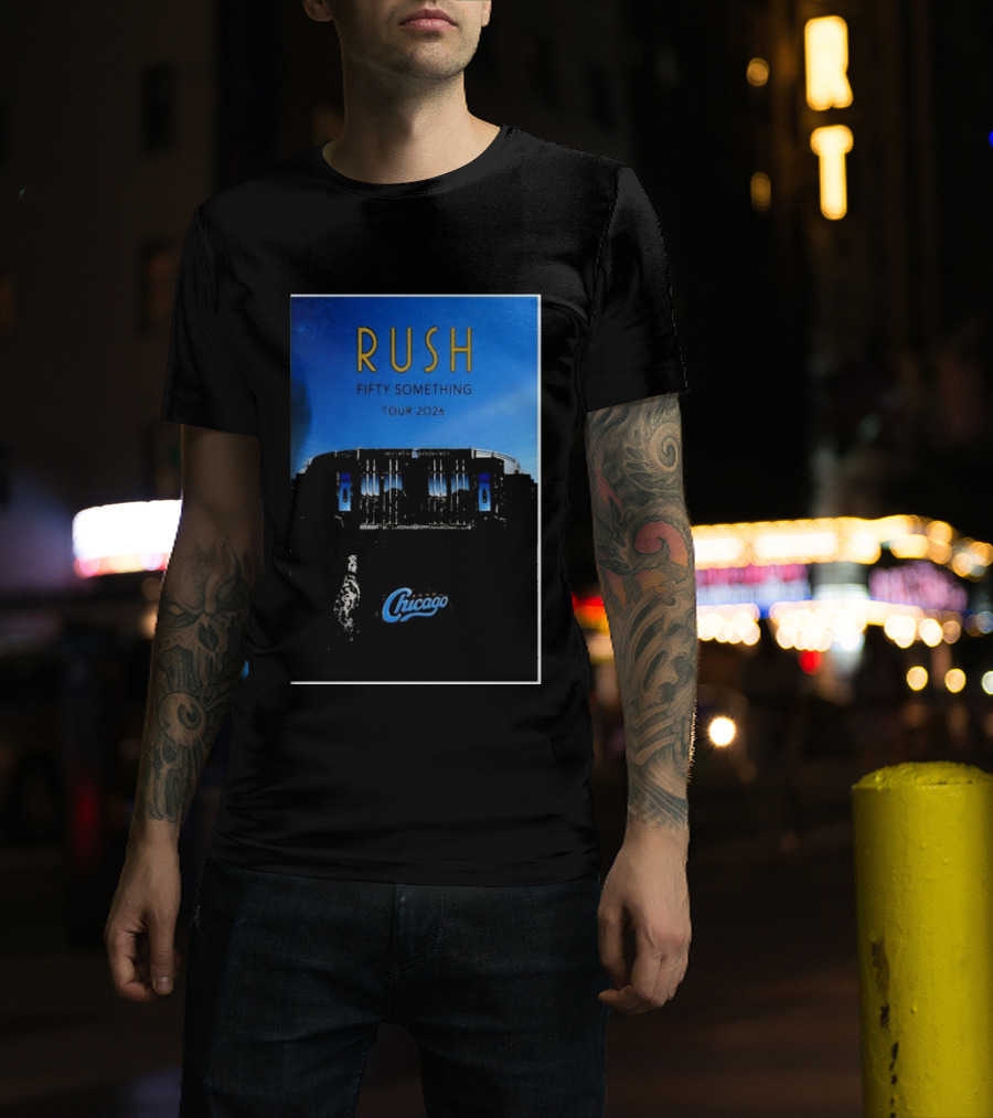 RUSH Fifty Something Tour 2026 Chicago Stadium T-Shirt