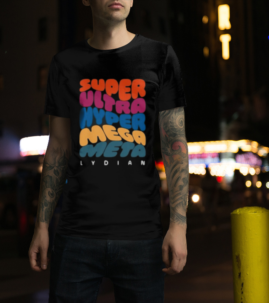 Jacob Collier Store Super Ultra Hyper Mega Meta Lydian Bold Colorful T-Shirt
