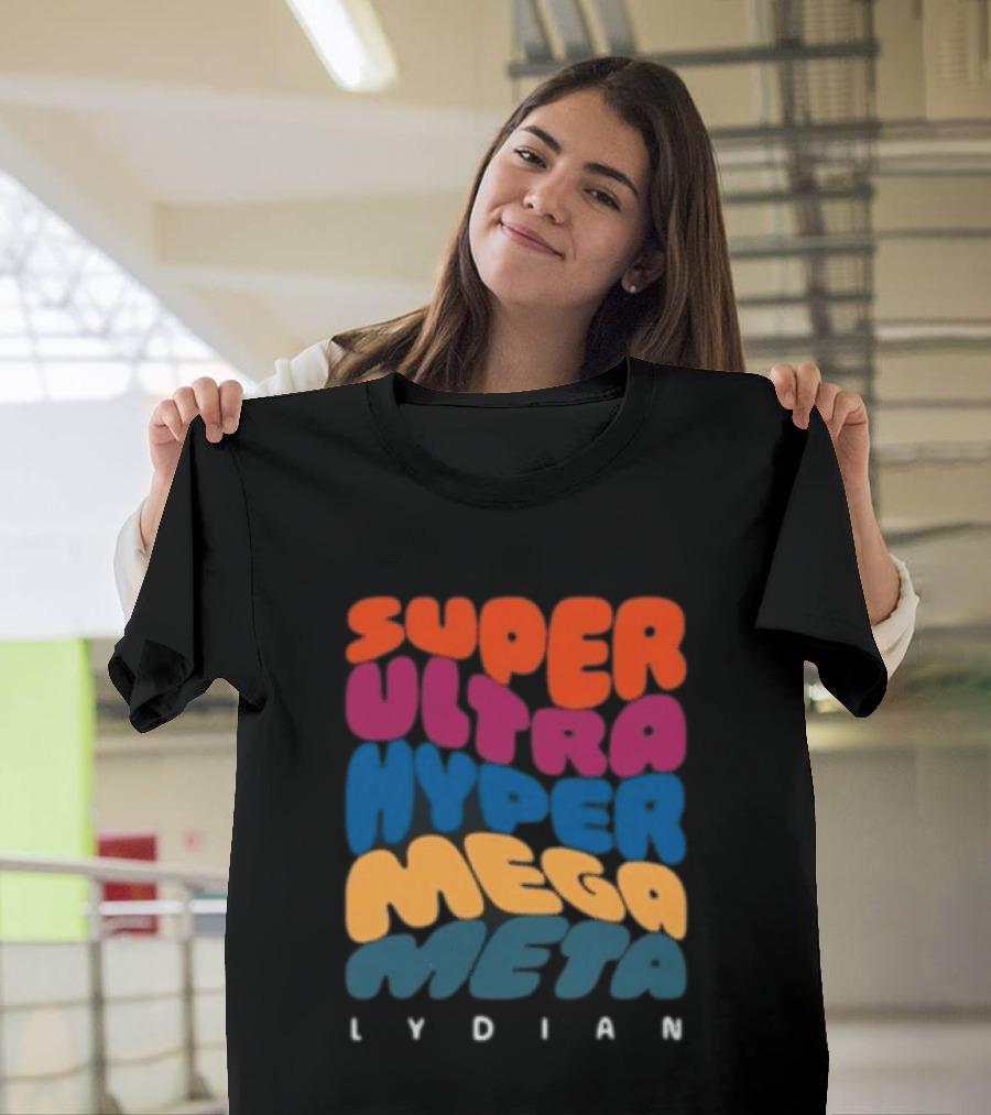 Jacob Collier Store Super Ultra Hyper Mega Meta Lydian Bold Colorful T-Shirt