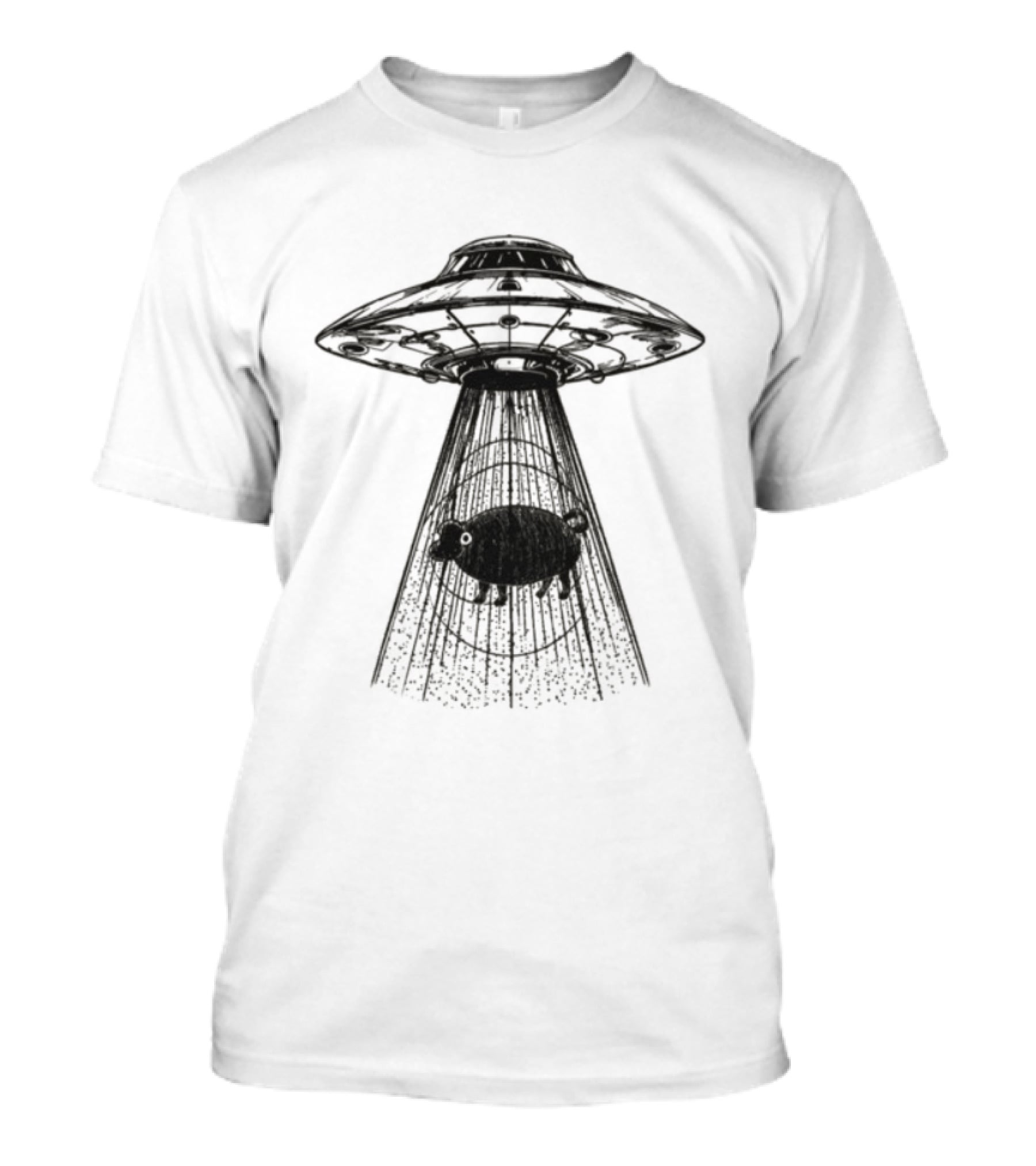 Calvin Harris Ecru UFO Beam White T-Shirt