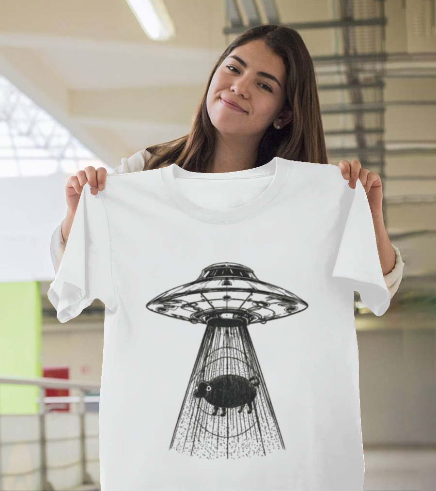 Calvin Harris Ecru UFO Beam White T-Shirt