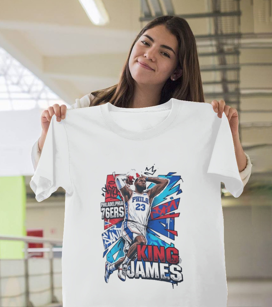 Philadelphia 76ers King James No 23 Dunk Basketball T-Shirt