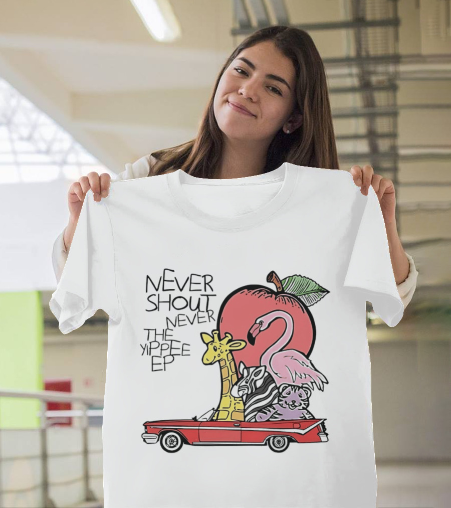 Never Shout Never The Yippee EP Flamingo Giraffe Panda Christofer Drew T-Shirt