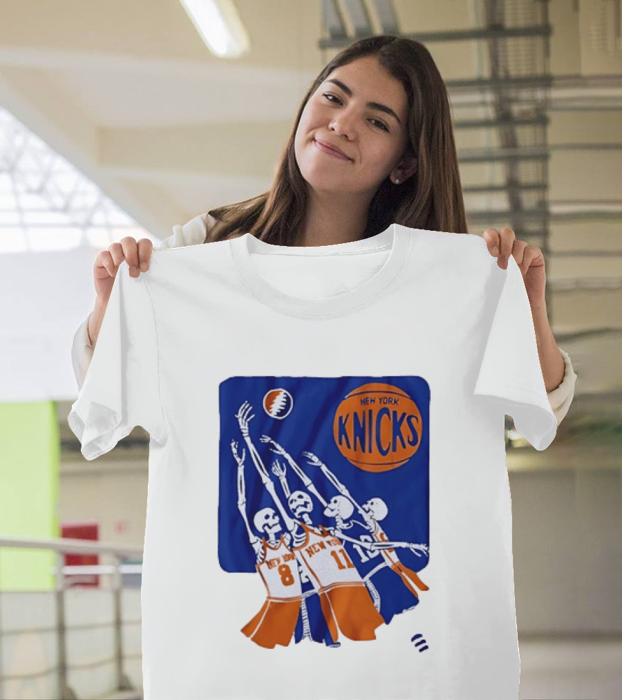 New York Knicks Skeleton Players Jersey Number 8 And 11 Basketball Team T-Shirt