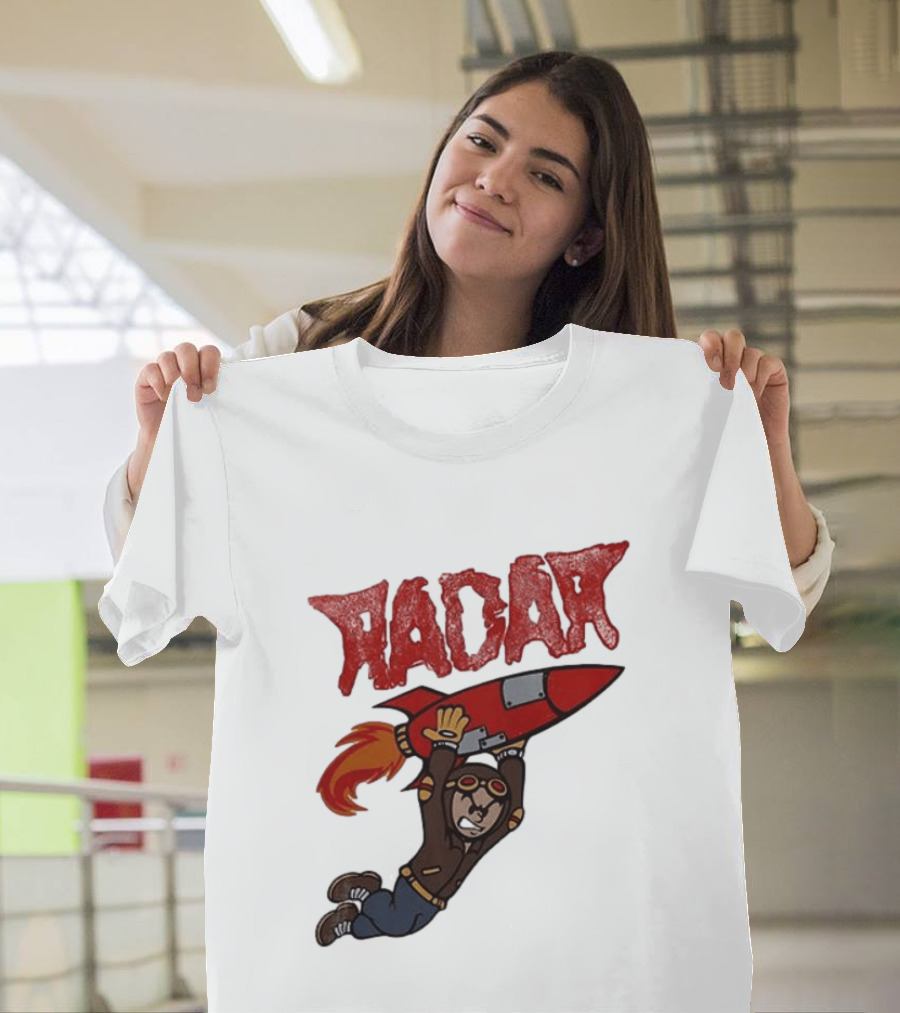 Radar Rocket Cartoon Pilot Heat Seekers T-Shirt