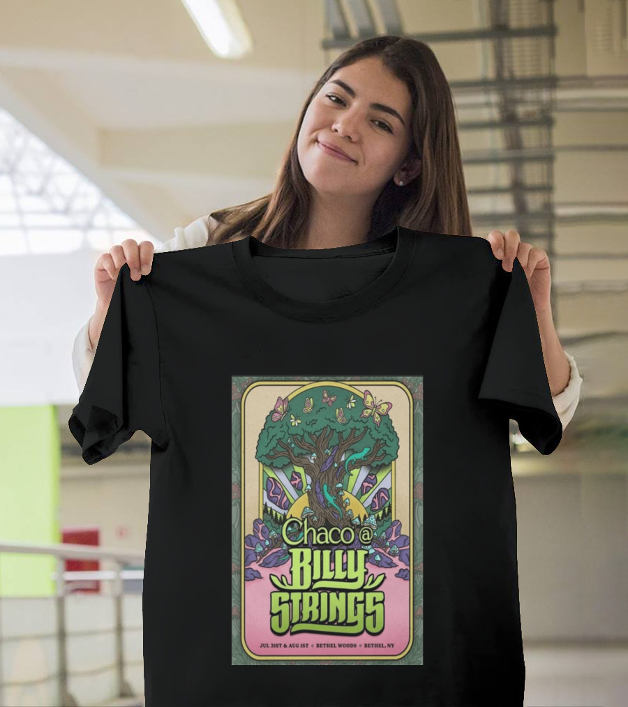Chaco Billy Strings Bethel NY July 31st August 1st Bethel Woods Summer Concert T-Shirt