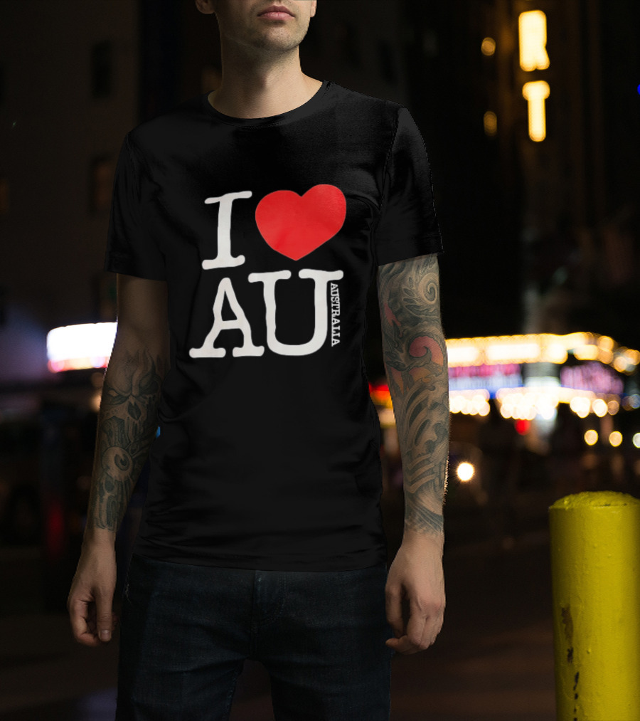 I Love AU Heart Australia Souvenir T-Shirt