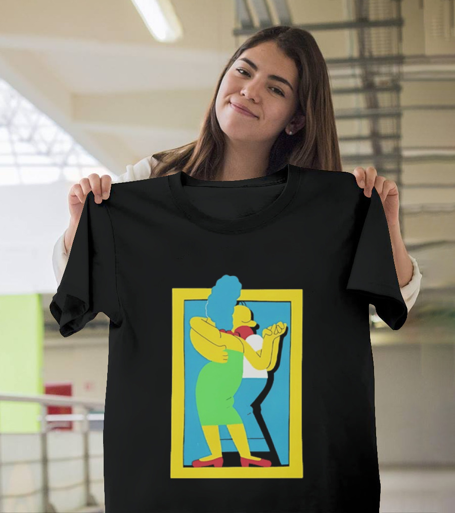 Simps Dance Iconic Cartoon Couple Embrace T-Shirt