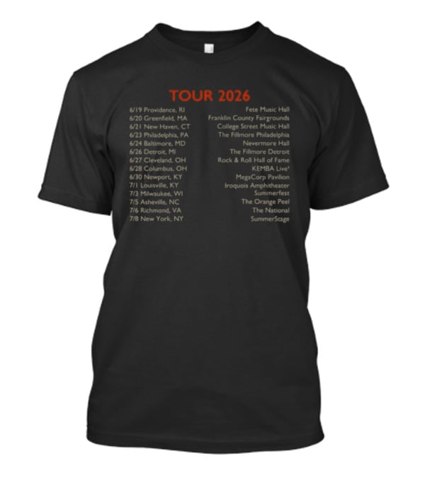 Spoon Lucifer On The Sofa 2026 Tour Dates And Venues List T-Shirt