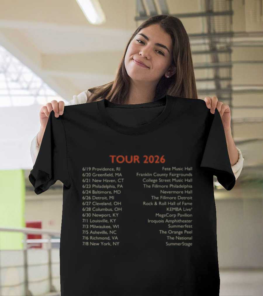 Spoon Lucifer On The Sofa 2026 Tour Dates And Venues List T-Shirt