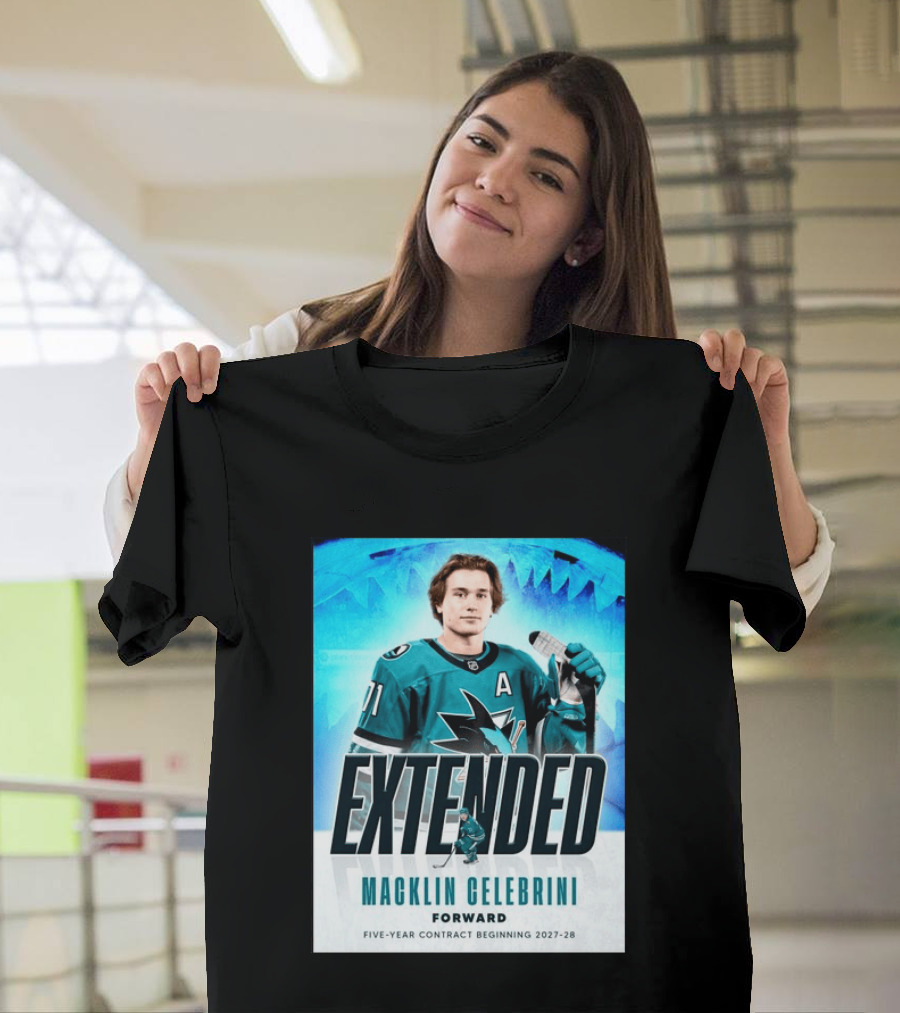 Extended Macklin Celebrini Forward Five Year Contract Beginning 2027 28 T-Shirt