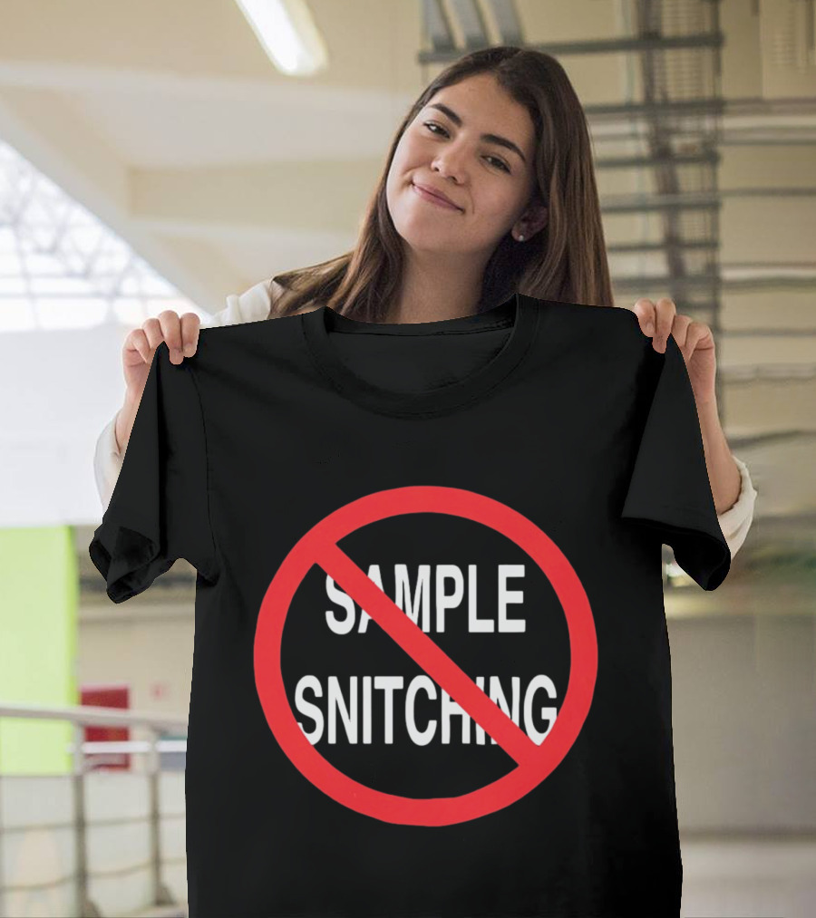 No Snitching Sample Warning Sign Street Culture T-Shirt