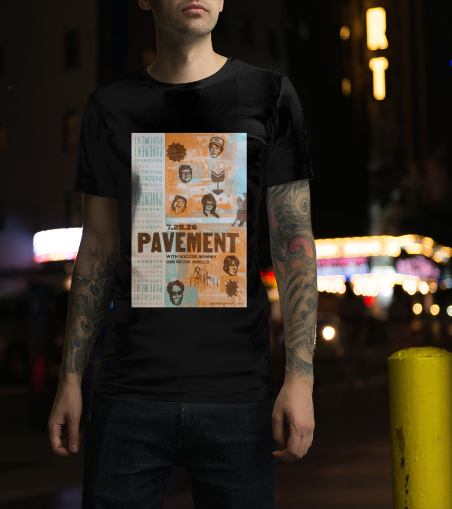 Pavement With Soccer Mommy Ryman Auditorium Nashville July 28 2026 T-Shirt