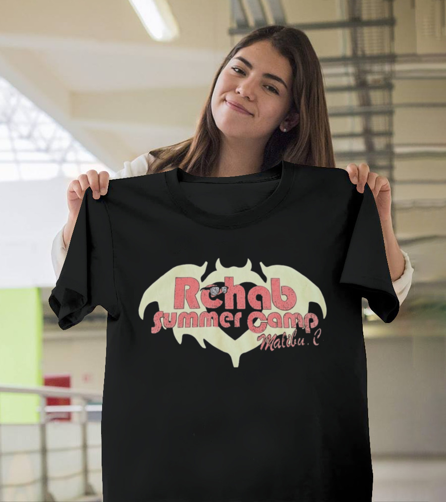 Rehab Summer Camp Malibu C Distressed Bat Wing T-Shirt