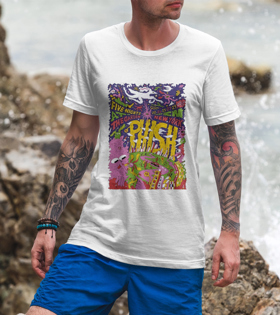 Phish Five Nights At The Garden New York July 2023 Concert T-Shirt