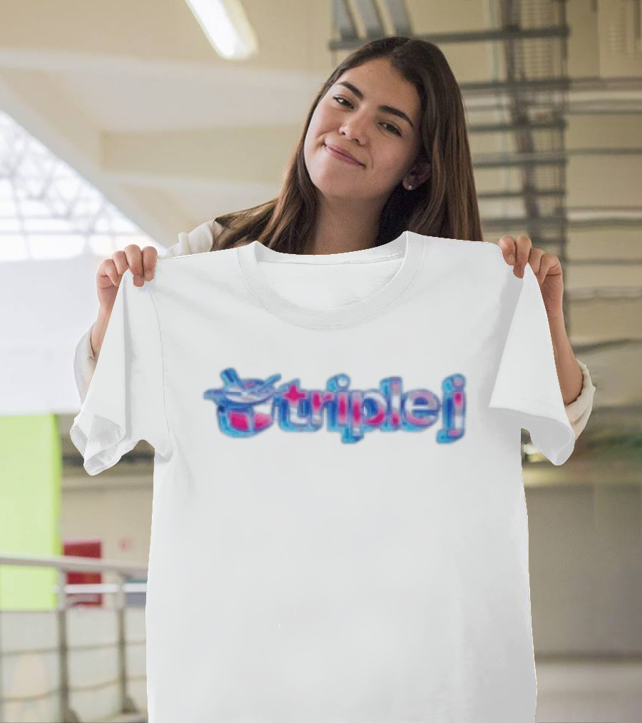 Triple J Dot Wav White T-Shirt