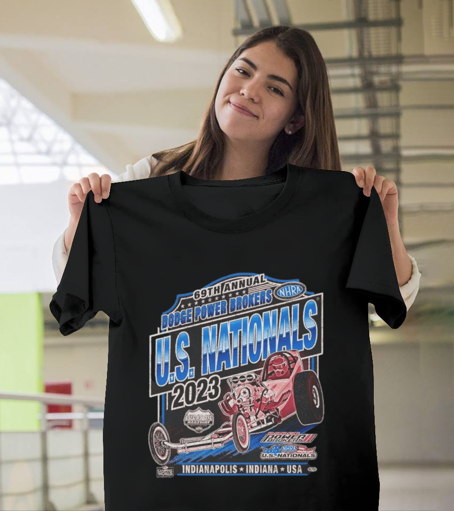 69th Annual Dodge Power Brokers NHRA U.S. Nationals 2023 Lucas Oil Raceway Indianapolis Indiana USA T-Shirt