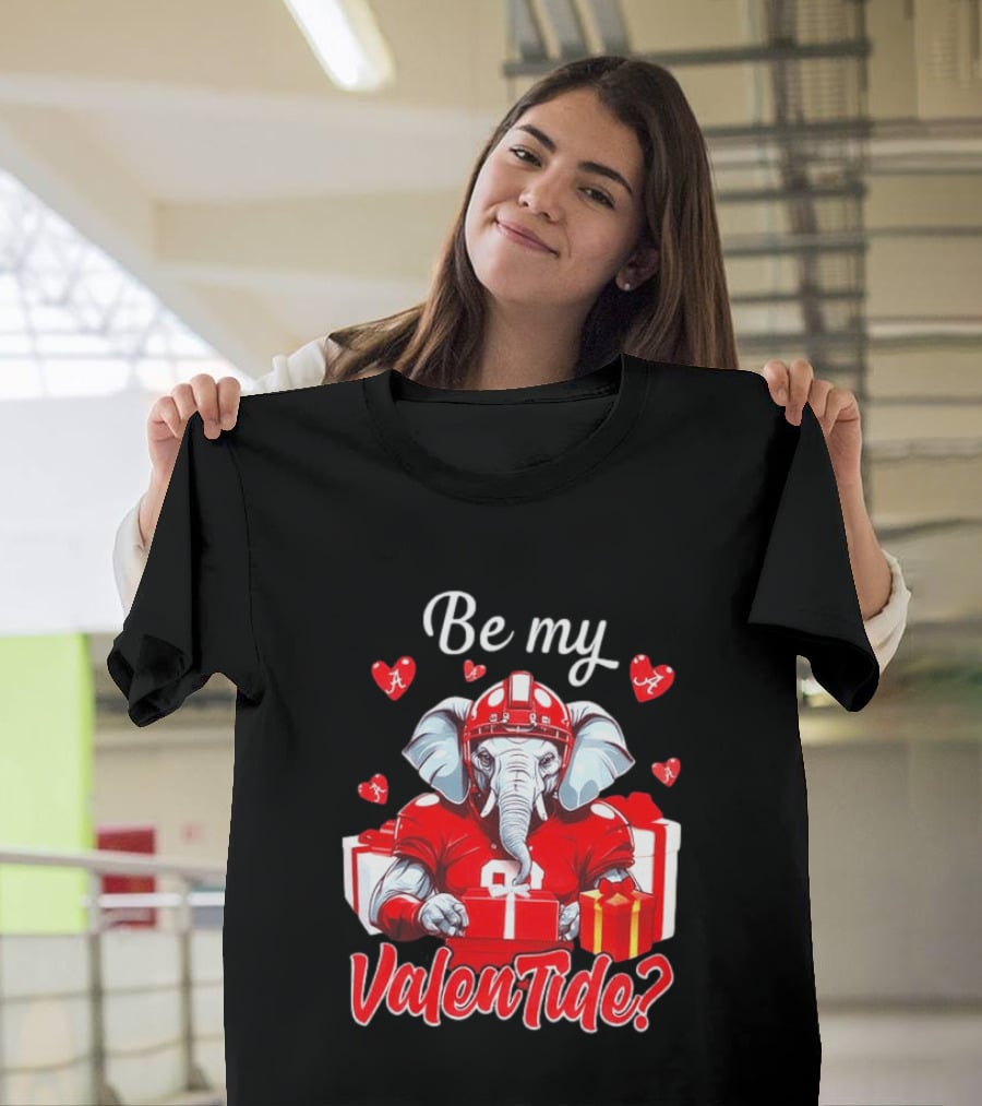Be My ValenTide Alabama Crimson Tide Elephant Sports Valentine T-Shirt