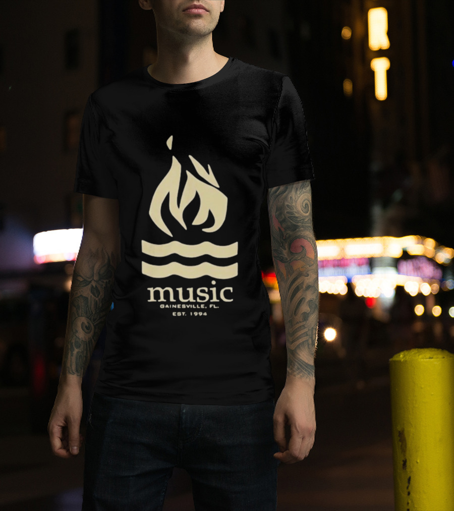 Hot Water Music Gainesville FL Est 1994 Flame And Waves T-Shirt