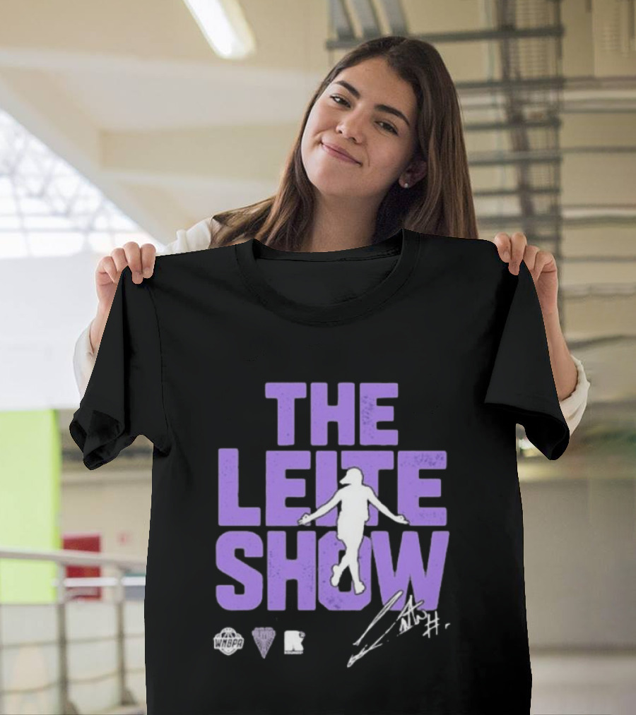 The Leite Show WNBPA Signature Purple Basketball T-Shirt
