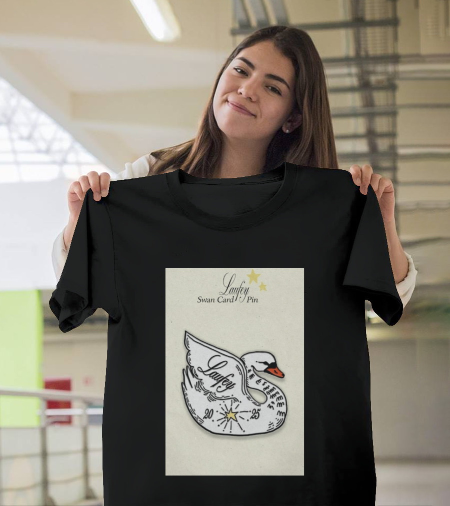 Laufey Swan Card Pin 2025 Stars Event T-Shirt