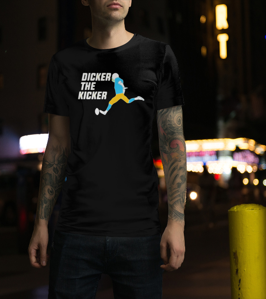 Dicker The Kicker Los Angeles Chargers Football Pose T-Shirt