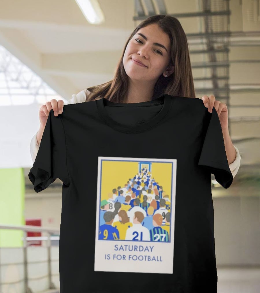 Saturday Is For Football Fans Colorful Player Gathering T-Shirt