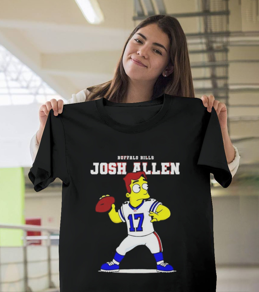 Simpson Springfield Josh Allen Buffalo Bills Football 17 T-Shirt
