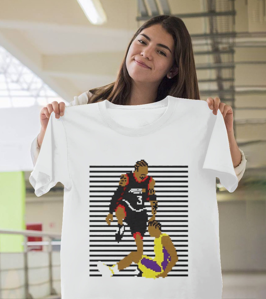 16 Bit Allen Iverson Steps Over Tyronn Lue Basketball Iconic Moment NBA Fans T-Shirt