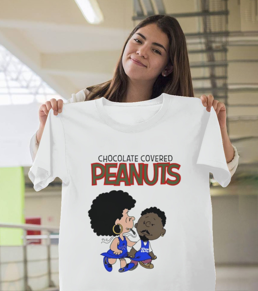 Chocolate Covered Peanuts Characters In Knicks Jerseys T-Shirt