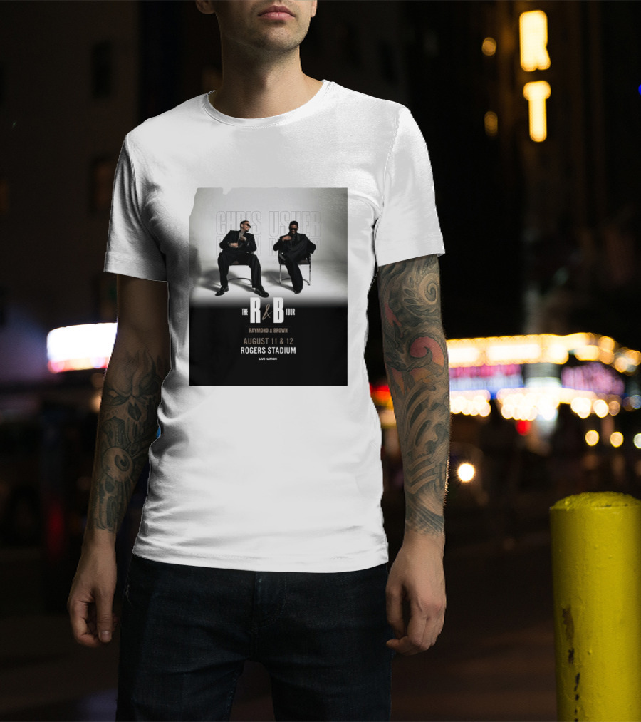 The R&B Tour Chris Usher Raymond Brown August 11 12 Rogers Stadium Live Nation T-Shirt