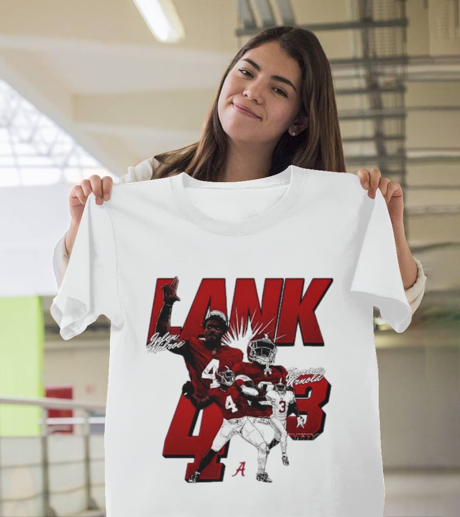 Alabama Crimson Tide Jalen Milroe Terrion Arnold Lank 4th 3 Football Caricature T-Shirt