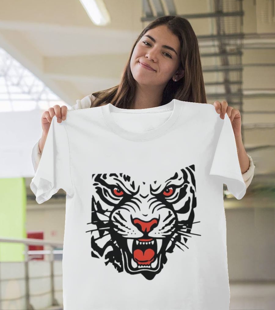 Clemson Tigers Head Clemson University Fierce Tiger Face T-Shirt