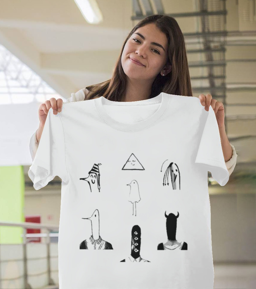 Oyasumi Punpun All Forms Minimalist Characters Collection T-Shirt
