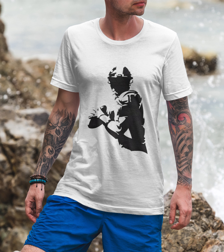Quarterback Player Silhouette American Football Sports T-Shirt
