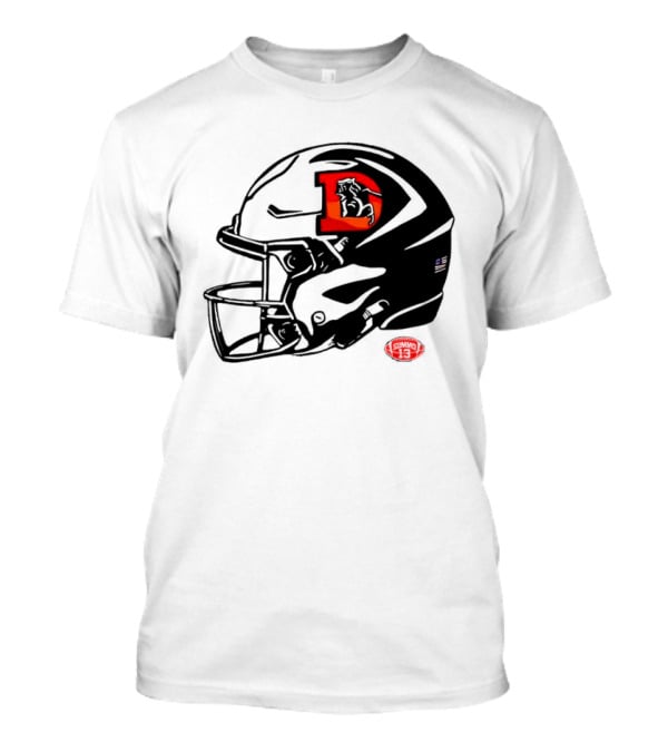 Denver Broncos Vintage D Snowcapped Helmet T-Shirt